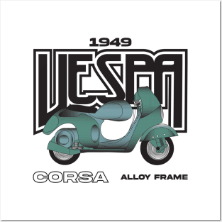 1949 Vespa Corsa "Alloy Frame" Posters and Art